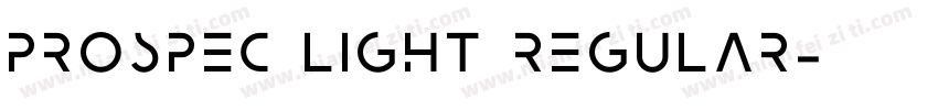 Prospec Light Regular字体转换